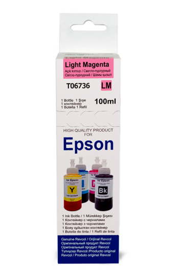 Чернила Epson, Revcol, серия L, Оригинальная упаковка, LIGHT Magenta, Dye, 100 мл.